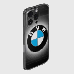 Чехол для iPhone 16 Pro силиконовый с защитой камеры BMW - фото 2