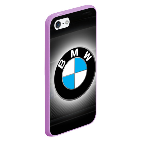 Чехол для iPhone 5/5S матовый BMW, цвет сиреневый - фото 3