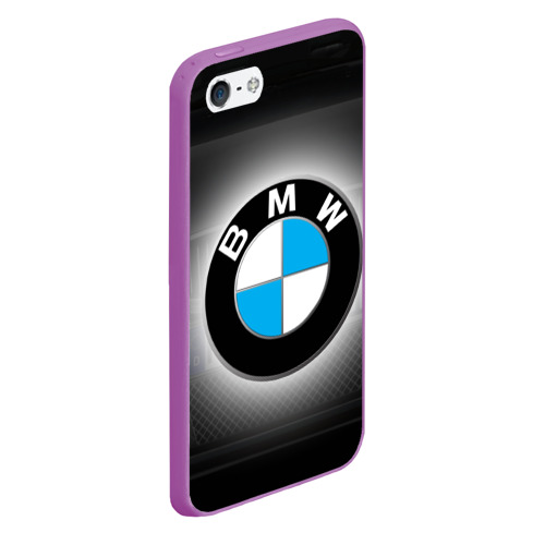Чехол для iPhone 5/5S матовый BMW, цвет фиолетовый - фото 3