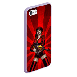 Чехол для iPhone 5/5S матовый Red alert girl - фото 2