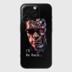 Чехол для iPhone 16 Pro Max силиконовый с защитой камеры Терминатор