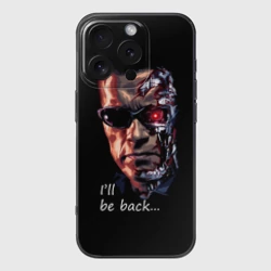 Чехол для iPhone 16 Pro силиконовый с защитой камеры Терминатор