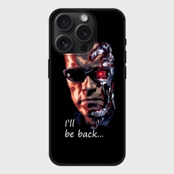 Чехол силиконовый для Apple iPhone 15 Pro Мax матовый Терминатор