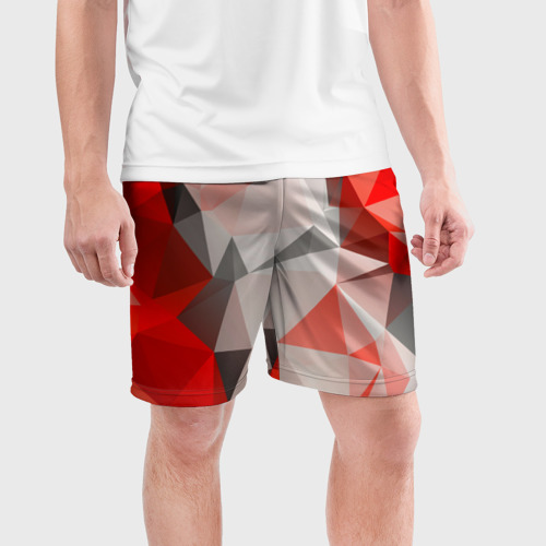 Мужские шорты спортивные Грани, цвет 3D печать - фото 3