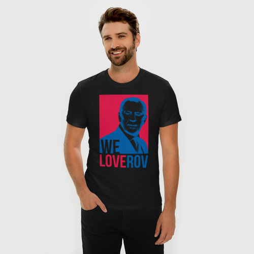 Мужская футболка хлопок Slim LoveRov, цвет черный - фото 3