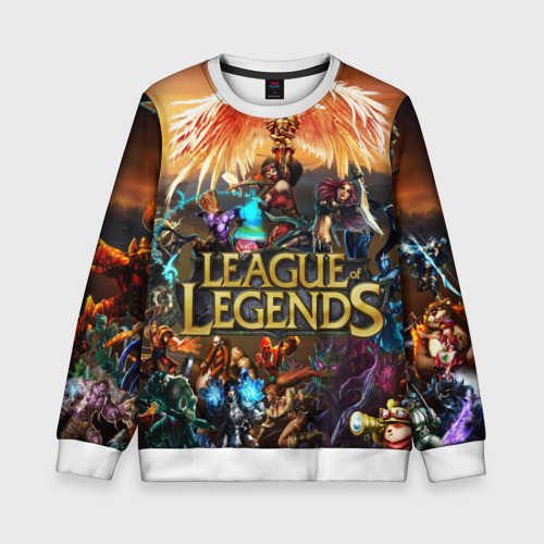 Детский свитшот 3D League of Legends all, цвет 3D печать