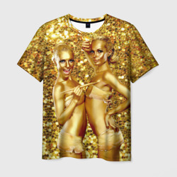 Золотистые мерцающие девушки – Мужская футболка 3D с принтом купить со скидкой в -26%