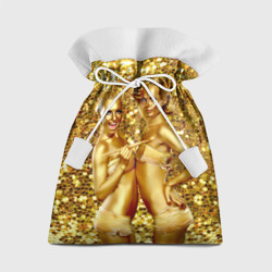 Подарочный 3D мешок Золотистые мерцающие девушки