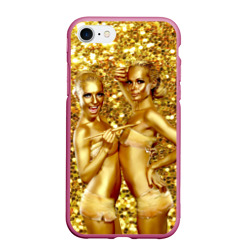 Золотистые мерцающие девушки – Чехол для iPhone 7/8 матовый с принтом купить