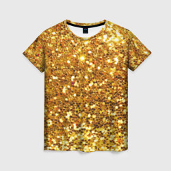 Женская футболка 3D Золотое мерцание
