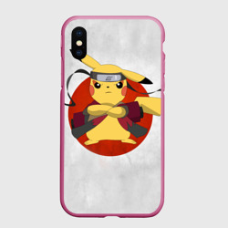 Чехол для iPhone XS Max матовый Пикачу ниндзя