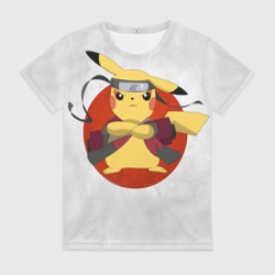 Женская футболка 3D Пикачу ниндзя