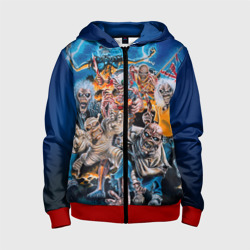 Детская толстовка 3D на молнии Iron Maiden 1