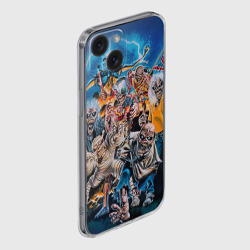 Чехол для iPhone 15 силиконовый с защитой камеры Iron Maiden 1 - фото 2