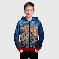 Детская толстовка 3D на молнии Iron Maiden 1 - фото 2