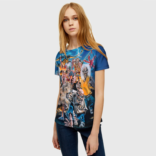 Женская футболка 3D Iron Maiden 1, цвет 3D печать - фото 3