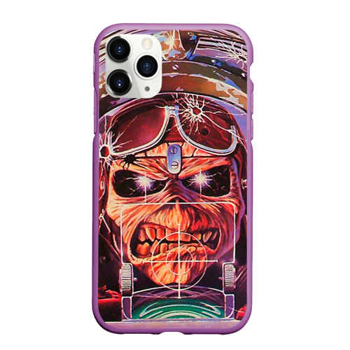 Чехол для iPhone 11 Pro Max матовый Iron Maiden 2, цвет фиолетовый