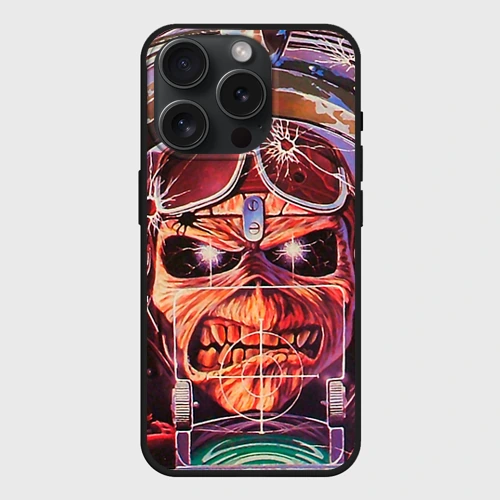 Чехол силиконовый для Apple iPhone 15 Pro матовый Iron Maiden 2