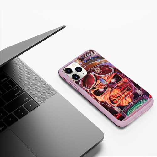 Чехол для iPhone 11 Pro матовый Iron Maiden 2, цвет розовый - фото 5