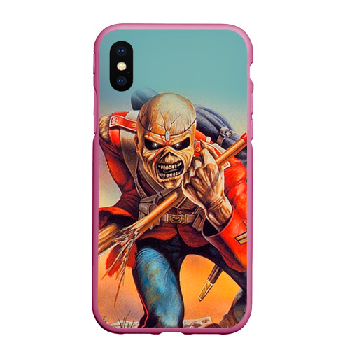 Чехол для iPhone XS Max матовый Iron Maiden 5, цвет малиновый