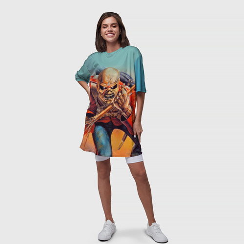 Платье-футболка 3D Iron Maiden 5, цвет 3D печать - фото 5