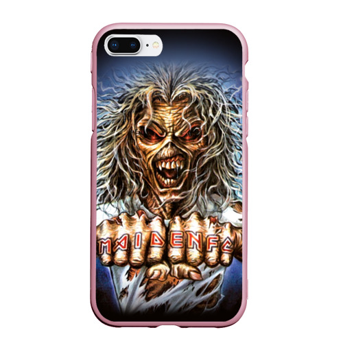 Чехол для iPhone 7Plus/8 Plus матовый Iron Maiden 6, цвет розовый