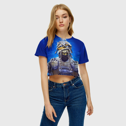 Женская футболка Crop-top 3D Iron Maiden 7, цвет 3D печать - фото 3