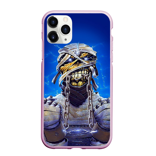 Чехол для iPhone 11 Pro Max матовый Iron Maiden 7, цвет розовый