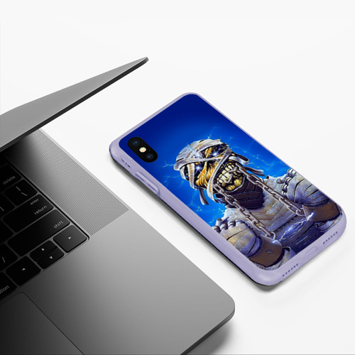 Чехол для iPhone XS Max матовый Iron Maiden 7, цвет светло-сиреневый - фото 5