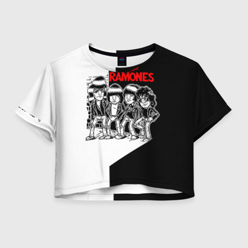 Женская футболка Crop-top 3D Ramones 1, цвет 3D печать