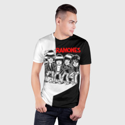 Мужская футболка 3D Slim Ramones 1 - фото 2