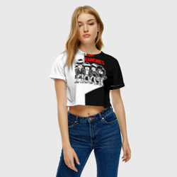 Женская футболка Crop-top 3D Ramones 1 - фото 2