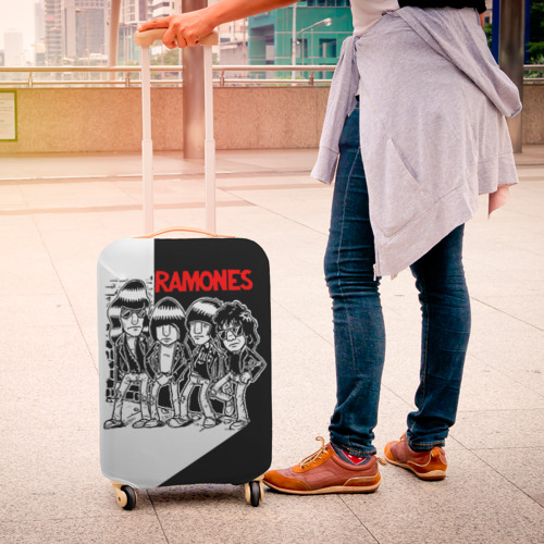 Чехол для чемодана 3D Ramones 1, цвет 3D печать - фото 4