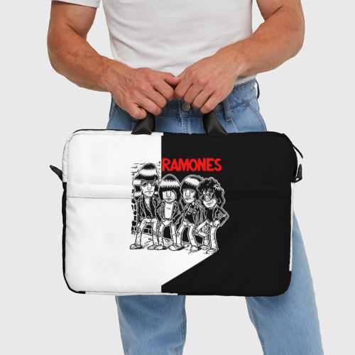 Сумка для ноутбука 3D Ramones 1, цвет 3D печать - фото 5