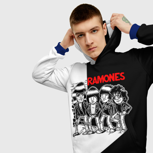 Мужская толстовка 3D Ramones 1, цвет синий - фото 5