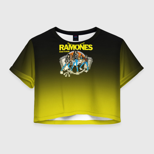 Женская футболка Crop-top 3D Ramones 6, цвет 3D печать