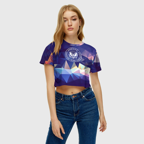 Женская футболка Crop-top 3D Ramones 8 - фото 3