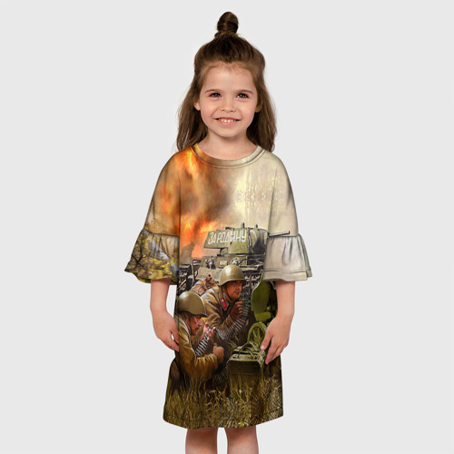 Детское платье 3D День победы, цвет 3D печать - фото 4