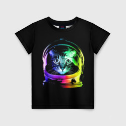 Детская футболка 3D Кот космонавт