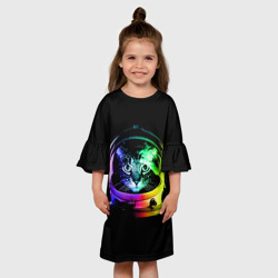 Детское платье 3D Кот космонавт - фото 2