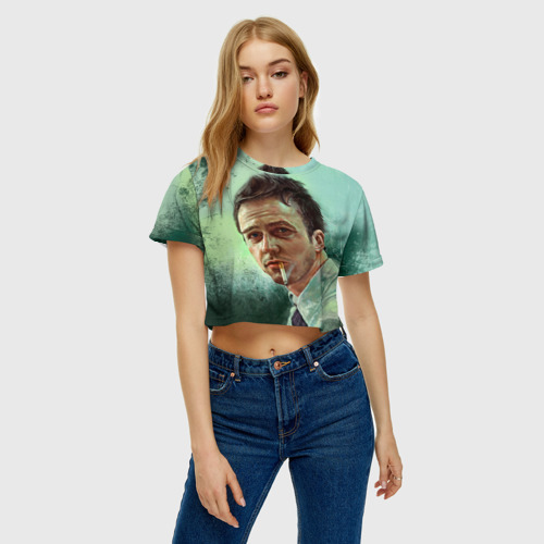 Женская футболка Crop-top 3D Нортон, цвет 3D печать - фото 3