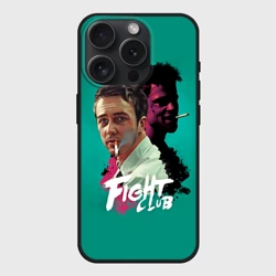 Чехол силиконовый для Apple iPhone 15 Pro Мax матовый Fight club