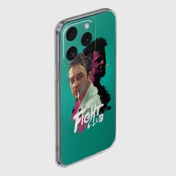 Чехол для iPhone 15 Pro силиконовый с защитой камеры Fight club - фото 2