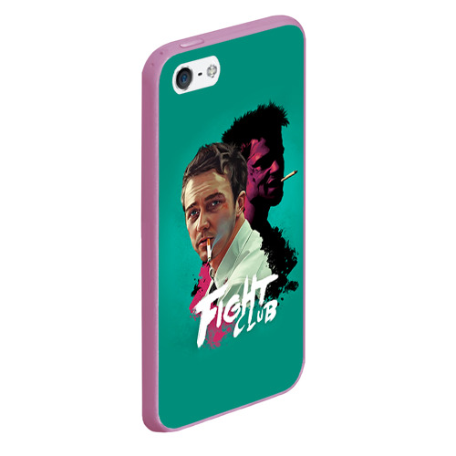 Чехол для iPhone 5/5S матовый Fight club, цвет розовый - фото 3