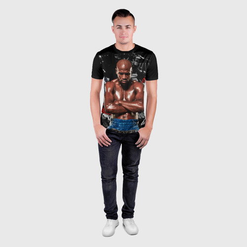 Мужская футболка 3D Slim Бокс, цвет 3D печать - фото 4