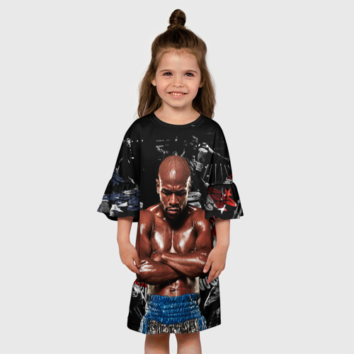 Детское платье 3D Бокс, цвет 3D печать - фото 4