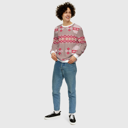 Мужской свитшот 3D Пасхальный свитер, цвет белый - фото 5