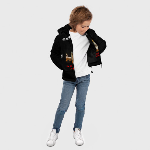 Зимняя куртка для мальчиков 3D МГУ alma mater, цвет черный - фото 5