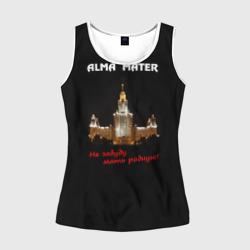 Женская майка 3D МГУ alma mater
