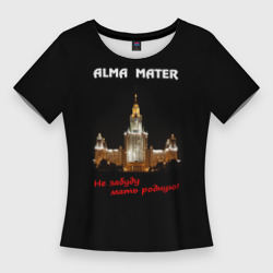 Женская футболка 3D Slim МГУ alma mater